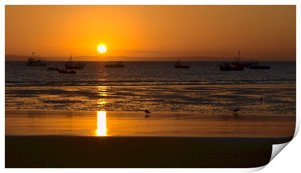 Tenby North Beach Sunrise Print by Jeremy Hayden