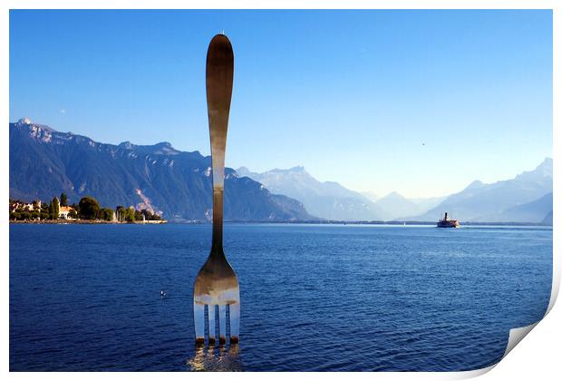There's a Fork in My Lake Print by Jeremy Hayden