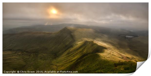 Brecon Beacons Print by Chris Sweet