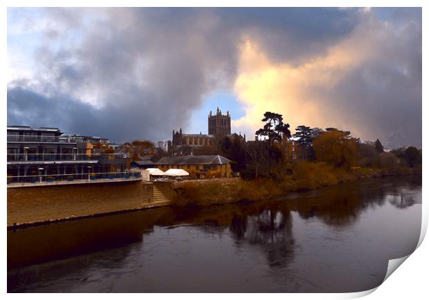 hereford skyline Print by paul ratcliffe