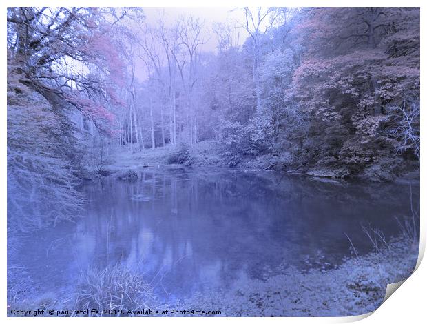 the winter blue pool Print by paul ratcliffe