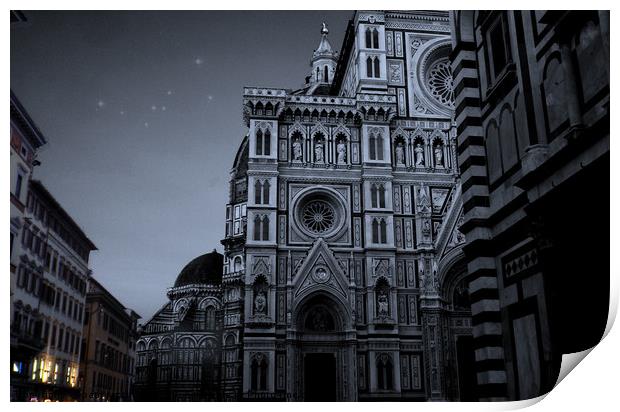 the duomo florence Print by paul ratcliffe