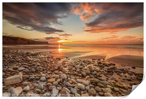 Sunset, St. Audries Bay, Somerset Print by John Cummings