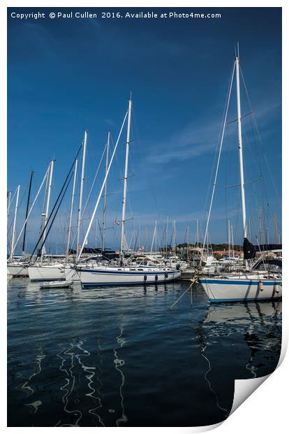 Saint Tropez Yachts. Print by Paul Cullen