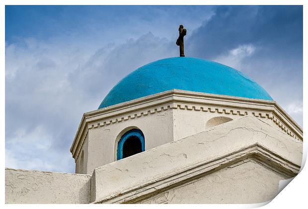 Mykonos Church Print by Mick Sadler ARPS