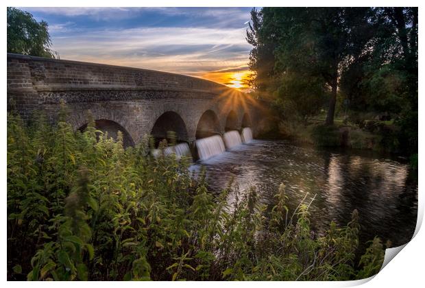 River at sunset Print by Mick Sadler ARPS