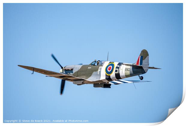 Spitfire Vb SH-F Print by Steve de Roeck