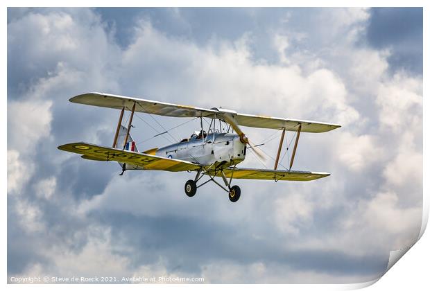 de Havilland Tiger Moth Print by Steve de Roeck
