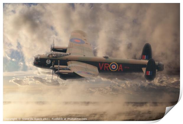 Canadian Lancaster Bomber Vera Print by Steve de Roeck