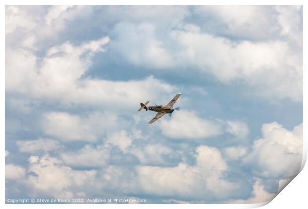 Messerschmitt Bf109, Lone fighter Print by Steve de Roeck