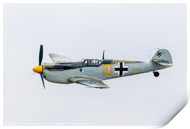 Messerschmitt Bf 109 Print by Steve de Roeck