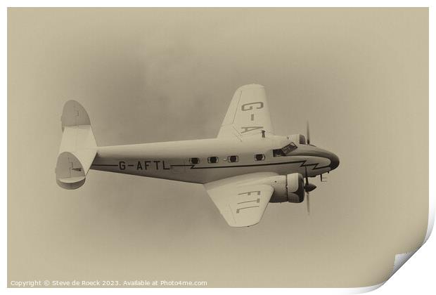 Beautiful old Lockheed Electra Print by Steve de Roeck