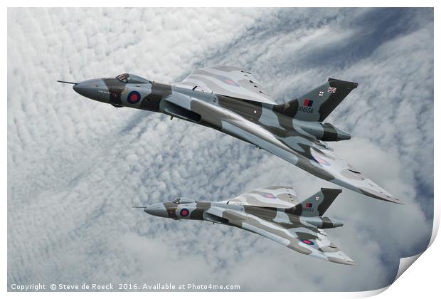 Vulcans To The Skies Print by Steve de Roeck