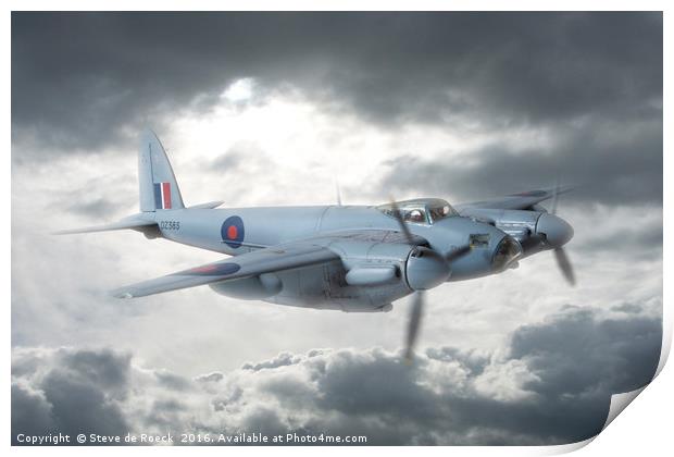 de Havilland Mosquito Bomber   2/3 Print by Steve de Roeck