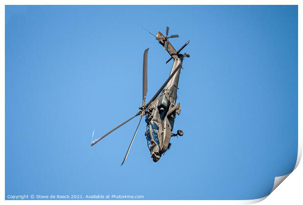Apache Attack Helicopter Print by Steve de Roeck