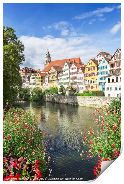 GERMANY Picturesque Tuebingen Neckar Front Print by Melanie Viola