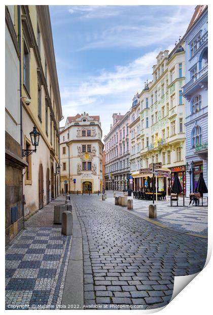 Karlova, cozy alley in Prague Print by Melanie Viola