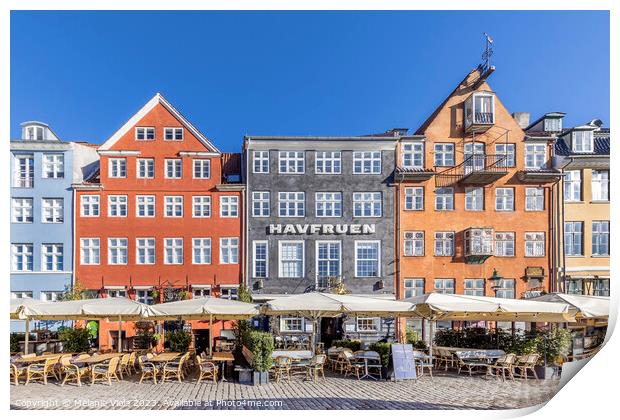 COPENHAGEN Nyhavn Waterfront Buildings Print by Melanie Viola