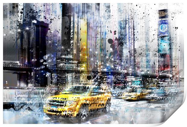 City-Art NYC Collage Print by Melanie Viola