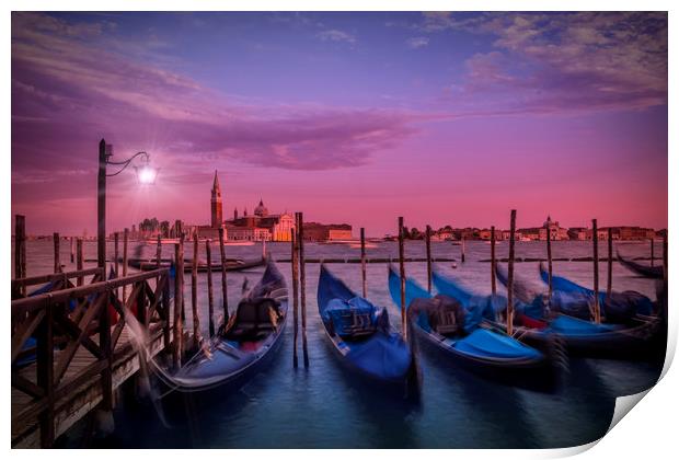 VENICE Gorgeous Sunset Print by Melanie Viola