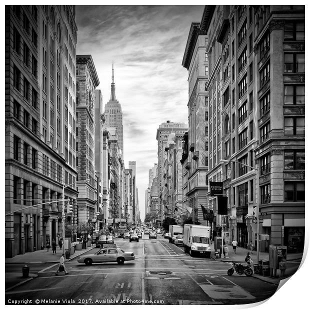 NEW YORK CITY 5th Avenue | Monochrome Print by Melanie Viola