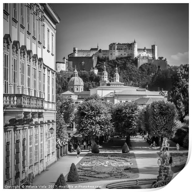 SALZBURG Wonderful View to Salzburg Fortress Print by Melanie Viola