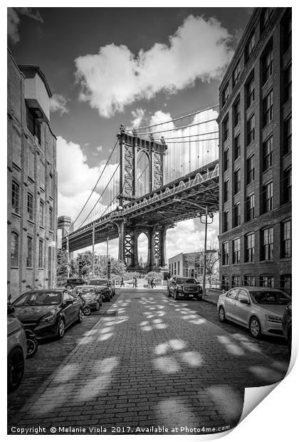 NEW YORK CITY Manhattan Bridge Print by Melanie Viola