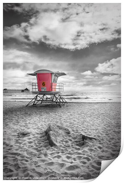 SAN DIEGO Imperial Beach | colorkey Print by Melanie Viola