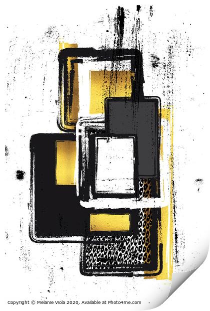 Abstract Painting No. 3 | gold Print by Melanie Viola