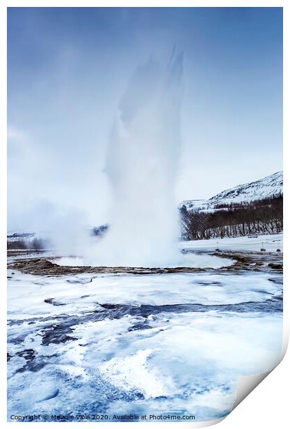 ICELAND Strokkur Print by Melanie Viola