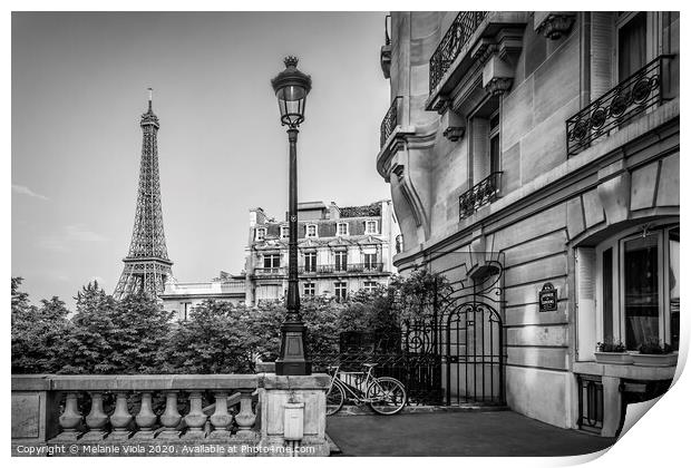 Parisian Charm | monochrome Print by Melanie Viola