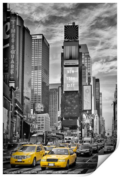 NEW YORK CITY Times Square | Colorkey  Print by Melanie Viola