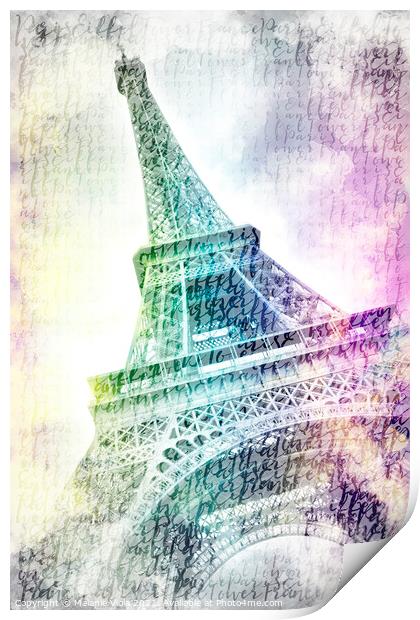PARIS Watercolour Eiffel Tower Print by Melanie Viola