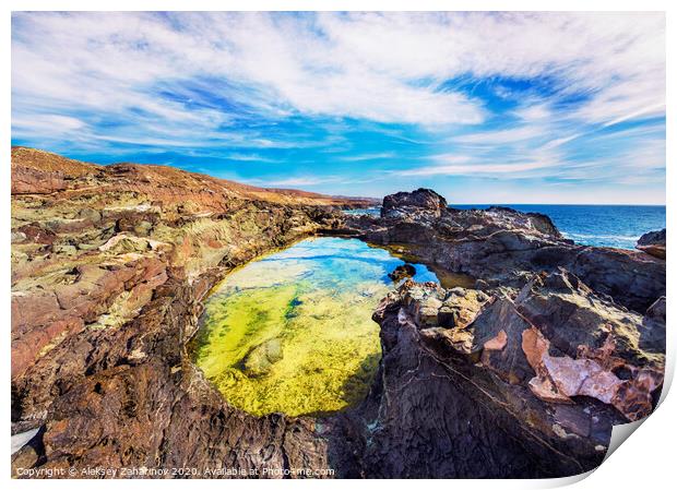 Puertito de la Cruz, Fuerteventura, Canary Islands Print by Aleksey Zaharinov