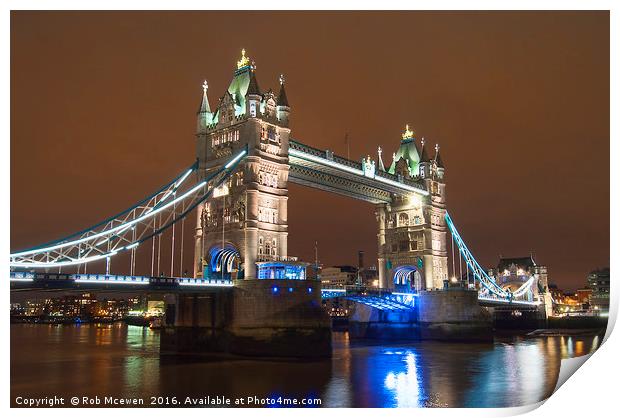 Tower Bridge,London Print by Rob Mcewen