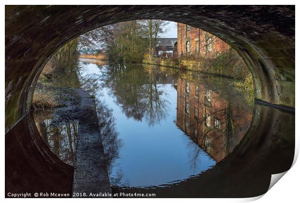 Towpath reflections Print by Rob Mcewen