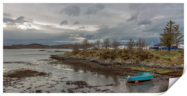 Little Blue Boat Print by Pauline MacFarlane