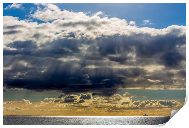 The Sky over The Ailsa Craig, The Firth of Clyde Print by Pauline MacFarlane