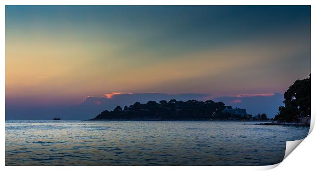 Dramatic Sky and Sunset over Adriatic Sea, Porec Print by Pauline MacFarlane