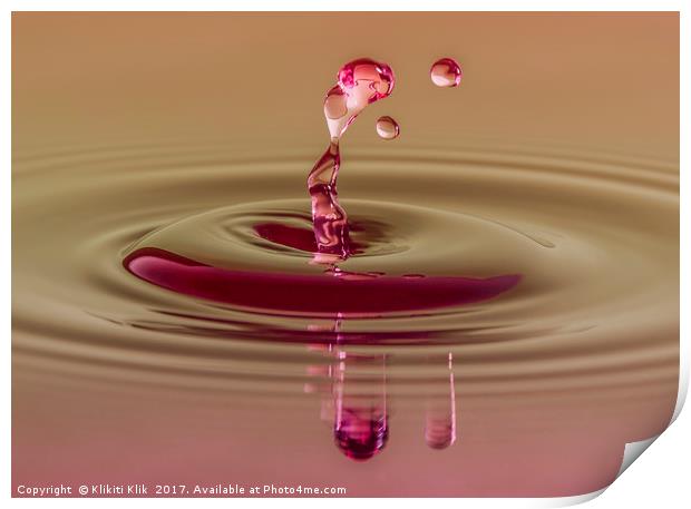 Water drops Print by Angela H