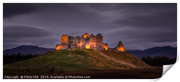 Ruthven Barracks Print by Angela H