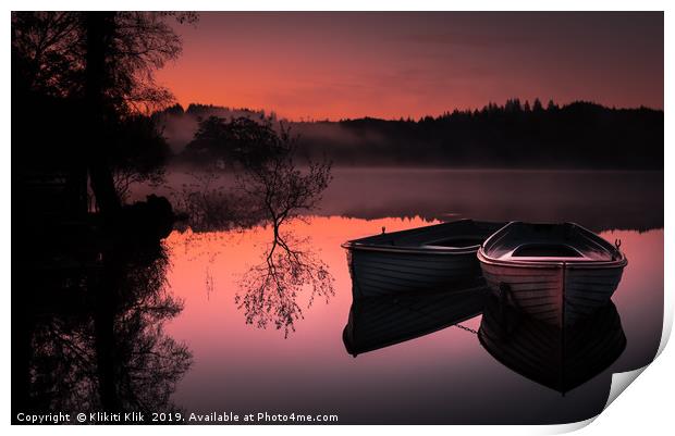 Loch Achray Sunrise Print by Angela H