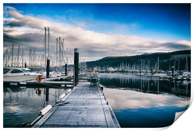 A Frosty Scottish Marina morning Print by Grant Lewis