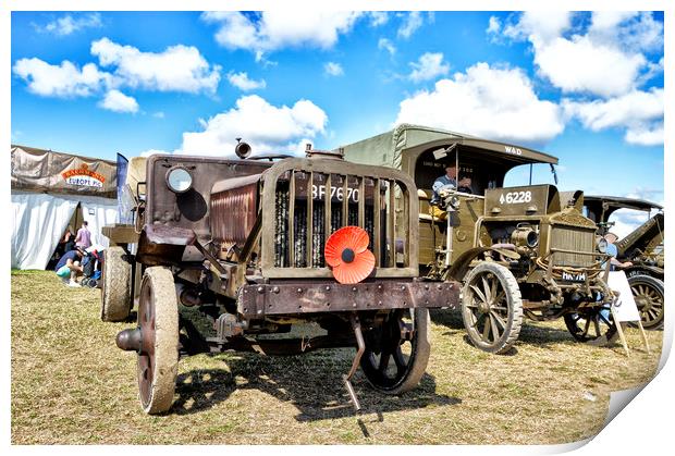 Military Trucks  Print by Grant Lewis