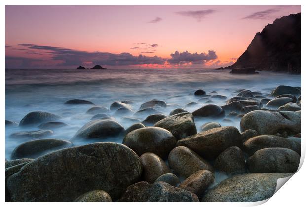 Porth Nanven Print by Michael Brookes