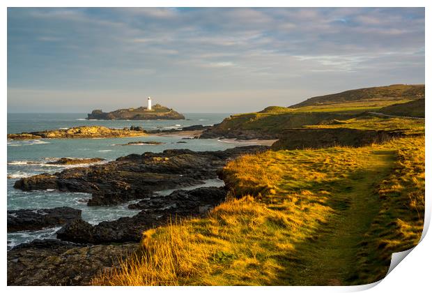 Beautiful Godrevy Print by Michael Brookes