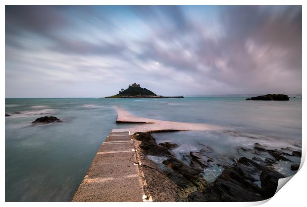 A cloudy morning at the Mount Print by Michael Brookes