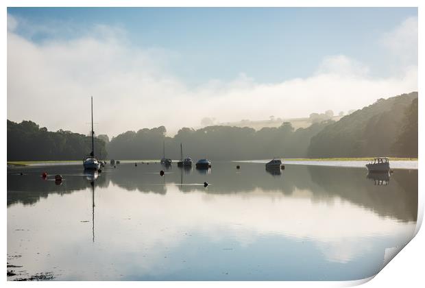 River tranquility Print by Michael Brookes