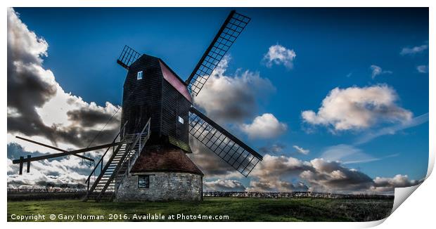 Stevington Windmill Print by Gary Norman