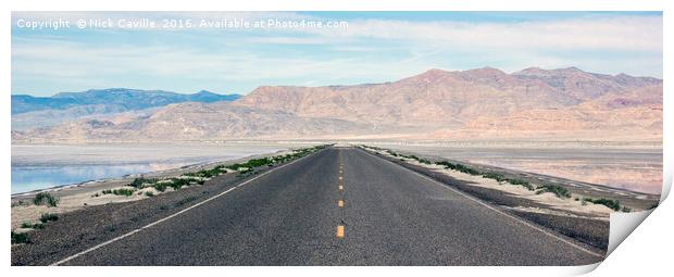 The Road to Bonneville Salt Flats, Utah. Print by Nick Caville